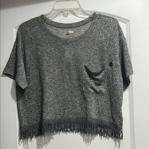 Hollister Metallic Knit Top